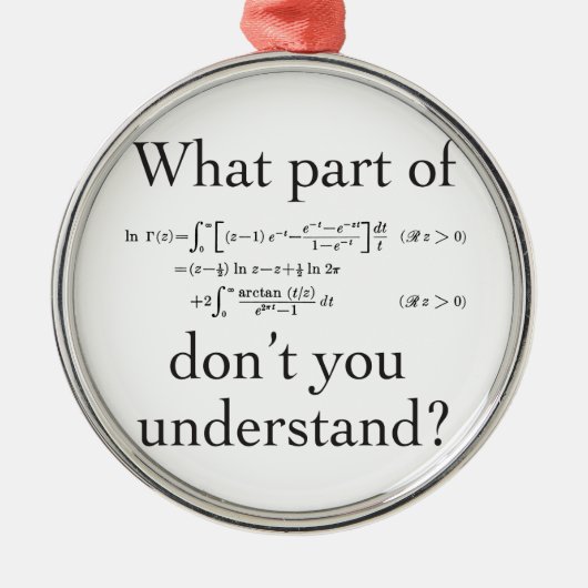 Welk deel van...? metalen ornament (Voorkant)