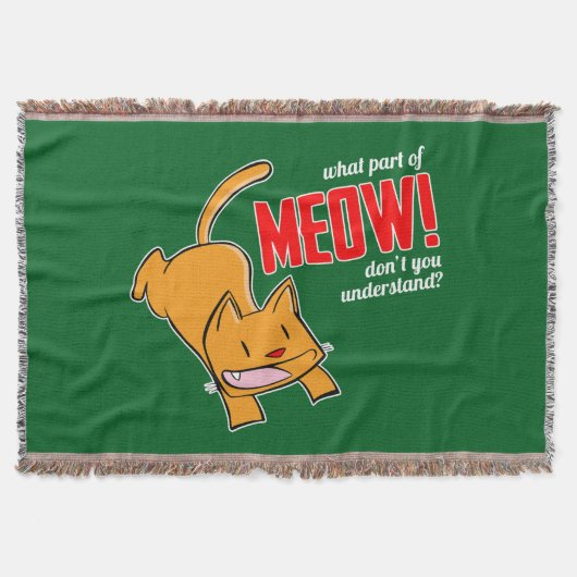 Welk deel van miauw begrijp je niet? deken (Voorkant)