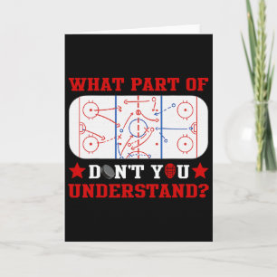 Welk deel van niet begrijp je Funny Hockey Coa Kaart