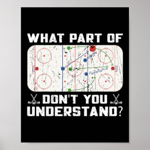 Welk deel van niet begrijp je Graaiend IjsHockey Poster