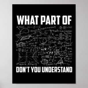 Welk deel van niet begrijp je _ Grappige Wiskunde  Poster