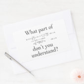 Welk deel van... rechthoekige sticker (Envelop)