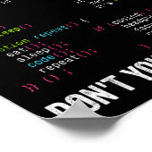 Welk deel van snap je niet Computerwetenschappen Poster (Hoek)