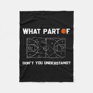 Welk deel van snap je niet Grappig basketbal Fleece Deken