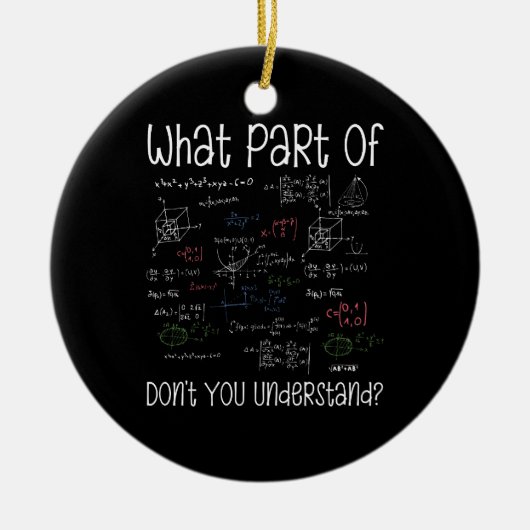 Welk deel van vergelijkingen begrijp je niet Wisku Keramisch Ornament (Voorkant)