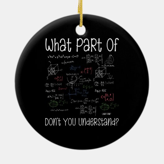 Welk deel van vergelijkingen begrijp je niet Wisku Keramisch Ornament (Achterkant)