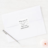 Welk deel van... vierkante sticker (Envelop)