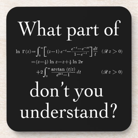 Welk deel van... Wit in het donker Drankjes Onderzetter (Voorkant)