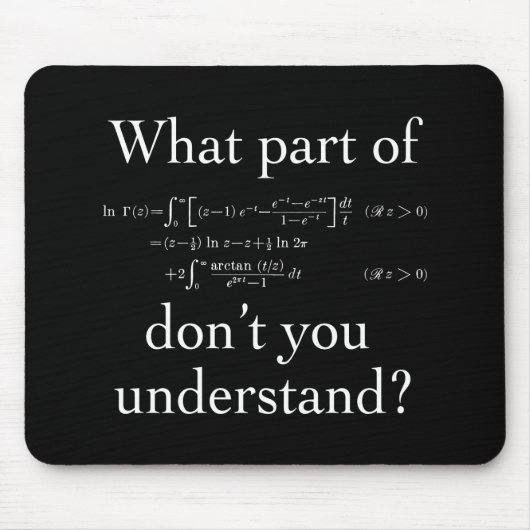 Welk deel van... Wit in het donker Muismat (Voorkant)