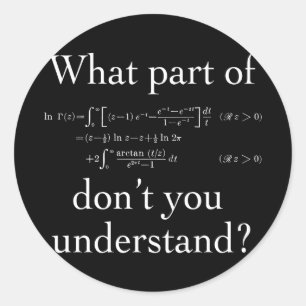 Welk deel van... Wit in het donker Ronde Sticker