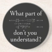 Welk deel van... Wit in het donker Zandsteen Onderzetter (Voorkant)