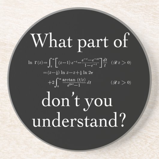 Welk deel van... Wit in het donker Zandsteen Onderzetter (Voorkant)