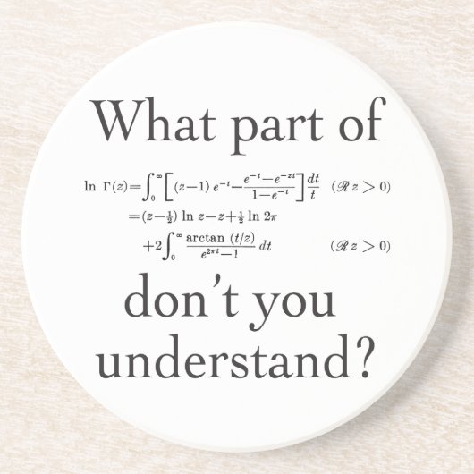 Welk deel van... zandsteen onderzetter (Voorkant)