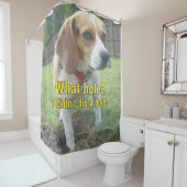 Welk gat? Ik heb geen gat gegraven! Beagle Douchegordijn (In situ)