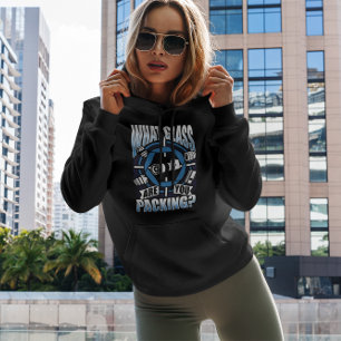 Welk glas ben je aan het inpakken - Grappige camer Hoodie