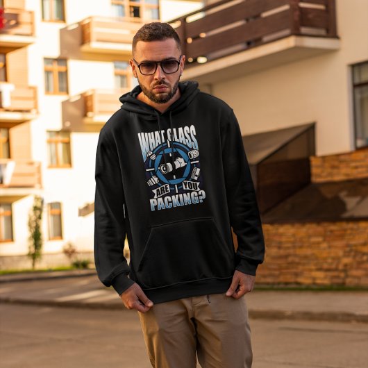 Welk glas ben je aan het inpakken - Grappige camer Hoodie