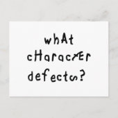 Welk karakter Defect Funny Quote Recovery Gezegde Briefkaart (Voorkant)