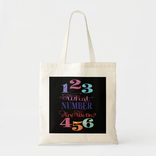 Welk nummer hebben we? Bunco Typography Black Tote Bag (Voorkant)