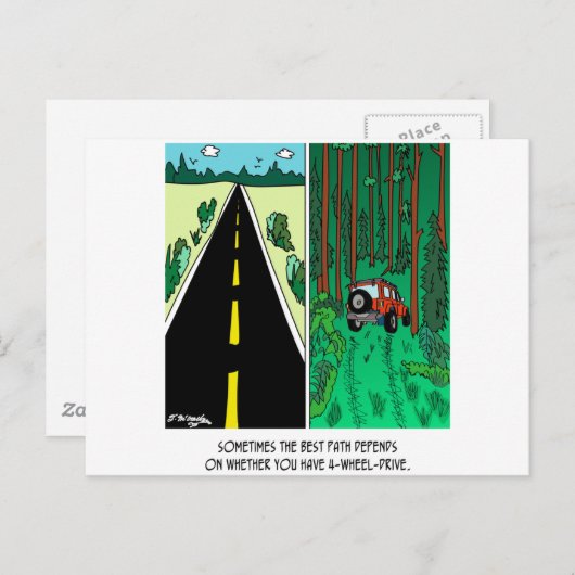 Welk pad gaat u nemen? briefkaart (Voorkant / Achterkant)