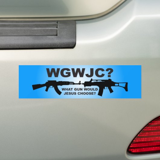 Welk Pistool zou Jezus kiezen? Bumpersticker (Op auto)