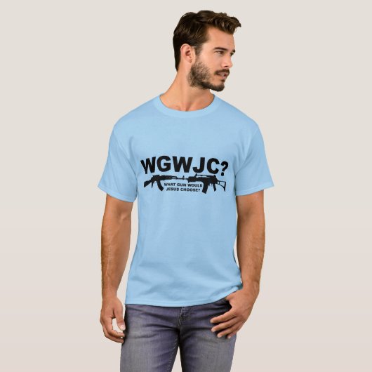 Welk Pistool zou Jezus kiezen? T-shirt (Voorkant volledig)