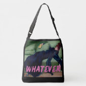 Welk  Portret Pink Graffiti Vrouwen Crossbody Tas (Achterkant)