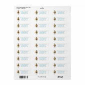 Welk Shell Blue Printed Return Address Labels (Full Sheet)