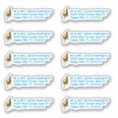 Welk Shell Return Address Stickers (Voorkant)