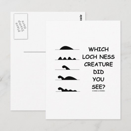 Welk wezen van Loch Ness heb je gezien? Briefkaart (Voorkant / Achterkant)