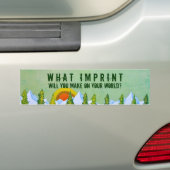 Welke afdruk maakt u? bumpersticker (Op auto)