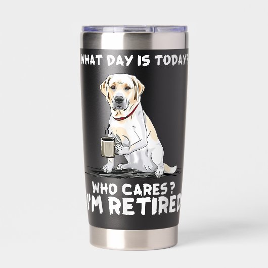 Welke dag is het vandaag wie geeft om Im gepension Geïsoleerde Drinkbeker (Voorkant)