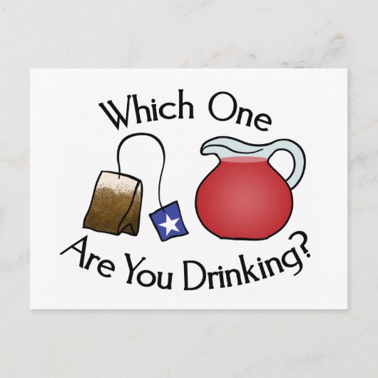 Welke Drink u? Briefkaart (Voorkant)