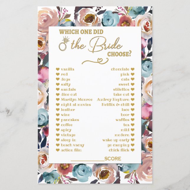 Welke één maakte de Bride kiezen de Spelen van het (Voorkant)