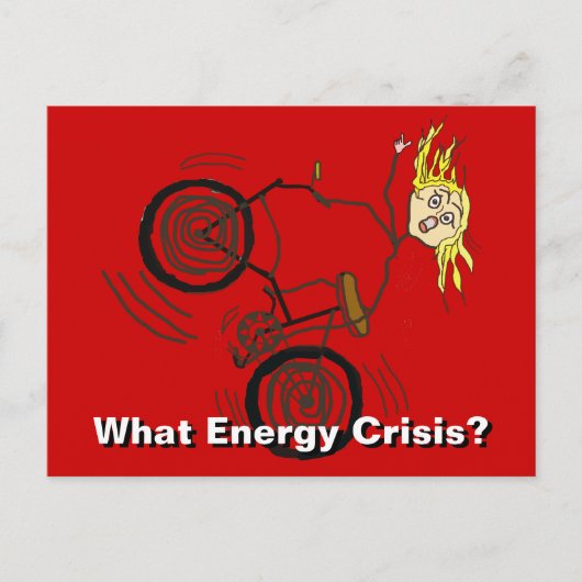 Welke energiecrisis? Ride a Bike! Briefkaart (Voorkant)