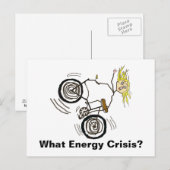 Welke energiecrisis? Ride a Bike! Briefkaart (Voorkant / Achterkant)