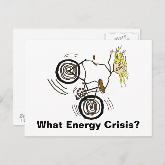 Welke energiecrisis? Ride a Bike! Briefkaart (Voorkant / Achterkant)
