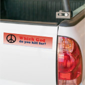 Welke God offer je op Bumpersticker (Op Truck)