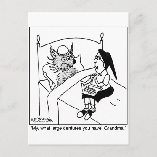 Welke grote gebitten hebt u? briefkaart (Voorkant)