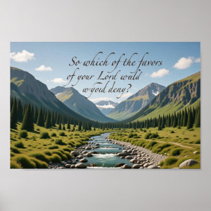 Welke gunsten zult u ontkennen? Landschapsprint Poster