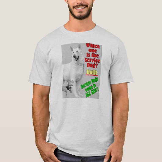 Welke is de service Dog? T-shirt (Voorkant)