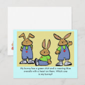 Welke is mijn Bunny? Briefkaart (Voorkant / Achterkant)