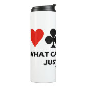 Welke kaart heb je net gespeeld? Vier Humor voor c Thermosbeker (Gedraaid links)