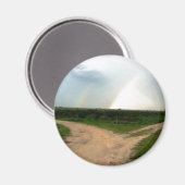 "Welke kant nu op?" Dubbele regenboog op kruispunt Magneet (Voorkant / Achterkant)
