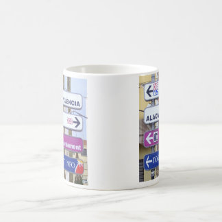 Welke kant op? koffiemok