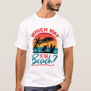 Welke kant op met de Beach Cute Summer Beach Lover T-shirt