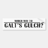 Welke kant op met Galt's Golch? Bumpersticker (Voorkant)