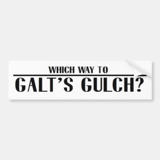 Welke kant op met Galt's Golch? Bumpersticker