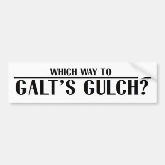 Welke kant op met Galt's Golch? Bumpersticker (Voorkant)