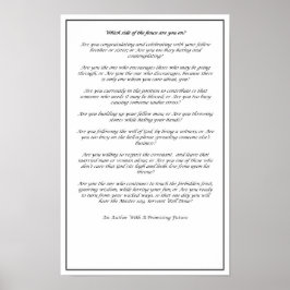 Welke kant van het hek (Zwart en Wit)- Poster