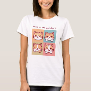 Welke kat ben jij vandaag? t-shirt